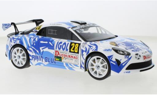 Diecast model cars Alpine A110 rgt Rally No.28 Rally du Var 2021 1/18 Solido