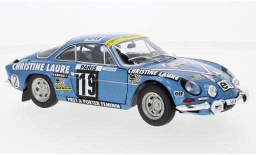 Diecast model cars Alpine A110 rallye Renault No.19 Rally WM Rally Monte Carlo 1976 1/18 Solido