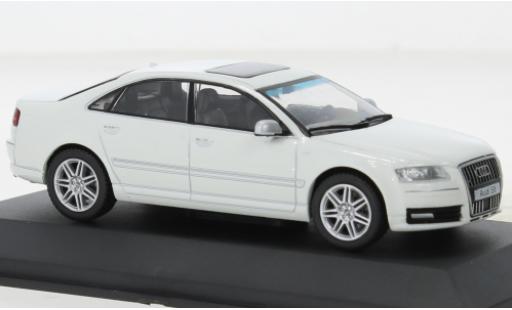 Diecast model cars Audi S8 berline (D3) white 2010 1/43 Solido