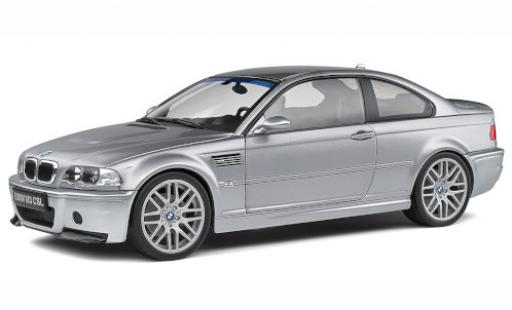 Diecast model cars Bmw M3 CSL (E46) grey 2003 1/18 Solido