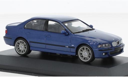 Diecast model cars Bmw M5 berline (E39) metallise blue 2003 1/43 Solido