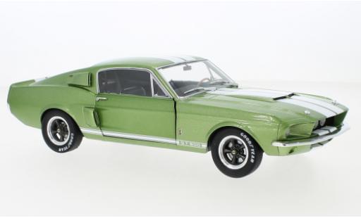 Diecast model cars Ford Mustang Shelby GT500 Ford Mustang metallise green/white 1967 1/18 Solido
