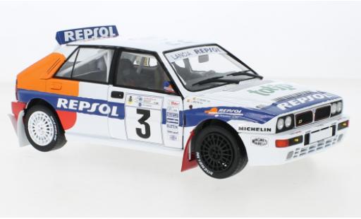 Diecast model cars Lancia Delta HF Integrale No.3 Repsol Rally WM Rally Acropolis 1993 1/18 Solido