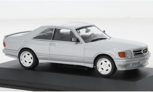 Diecast model cars Mercedes 560 Coupe SEC (C126) AMG Wide Body metallise grey 1/43 Solido