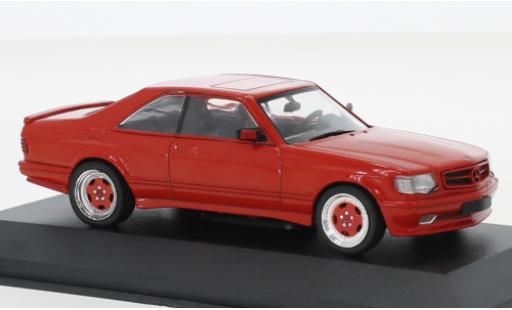 Diecast model cars Mercedes 560 Coupe SEC (C126) AMG Wide Body red 1990 1/43 Solido
