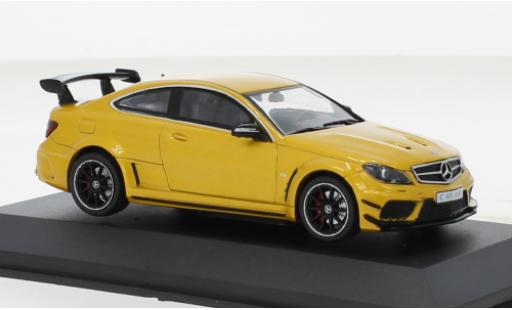 Diecast model cars Mercedes C AMG C63 Black Series metallise yellow 2012 1/43 Solido