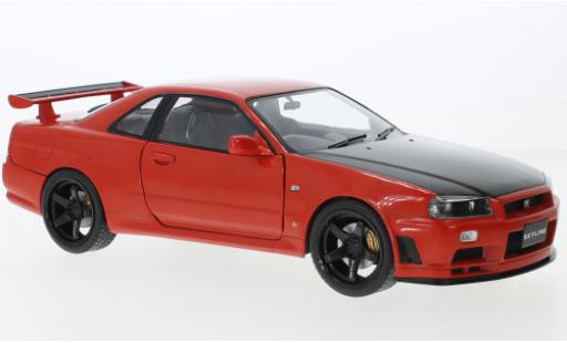 Diecast model cars Nissan Skyline R34 GT-R () red/black RHD 1999 1/18 Solido
