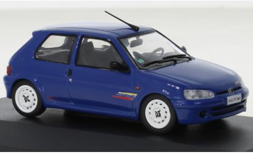 Diecast model cars Peugeot 106 Rallye Rally Phase II blue 1995 1/43 Solido
