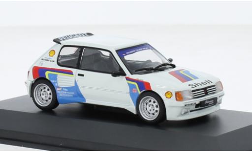 Diecast model cars Peugeot 205 Dimma GTI white/D&Atilde;&copy;corer 1/43 Solido