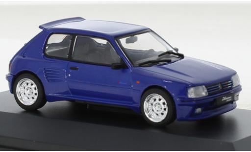 Diecast model cars Peugeot 205 Dimma GTI metallise blue 1989 1/43 Solido