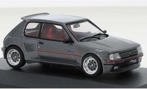 Diecast model cars Peugeot 205 Dimma GTI metallise grey 1989 1/43 Solido