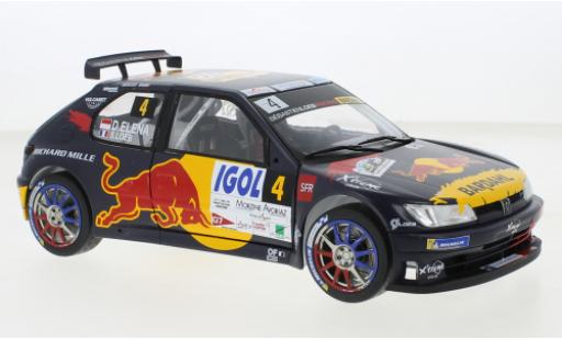Diecast model cars Peugeot 306 Maxi No.4 Red Bull Rally du Mont Blanc 2021 1/18 Solido