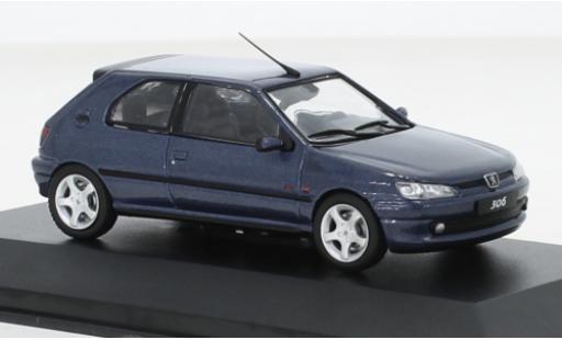 Diecast model cars Peugeot 306 S16 metallise blue 1998 1/43 Solido