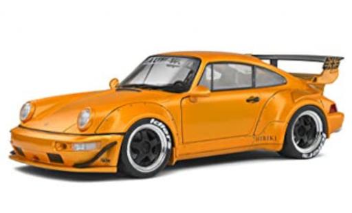 Diecast model cars Porsche 911 RWB (964) metallise orange HIBIKI 2016 1/18 Solido
