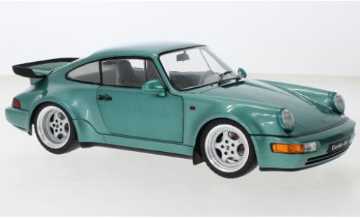 Diecast model cars Porsche 911 Turbo metallise green 1991 1/18 Solido