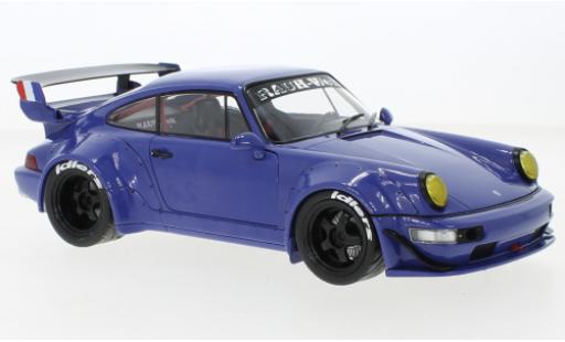 Diecast model cars Porsche 911 RWB (964) blue Champagne 2017 1/18 Solido