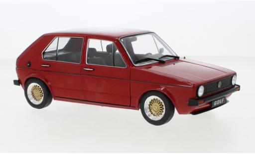 Diecast model cars Volkswagen Golf Base I Custom II red 1976 1/18 Solido