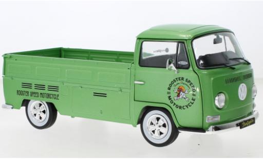 Diecast model cars Volkswagen T2 A Pick Up Douane metallise la chaux Rooster Speed 1968 1/18 Solido