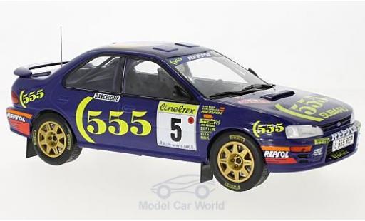 Diecast model cars Subaru Impreza 555 No.5 Rally WM Rally Monte Carlo 1995 C.Sainz/L.Moya 1/18 Solido