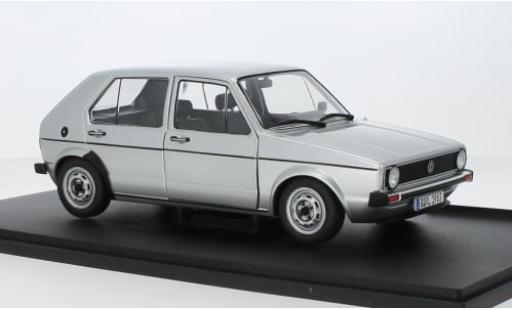 Diecast model cars Volkswagen Golf Base I L silver 1975 1/18 Solido