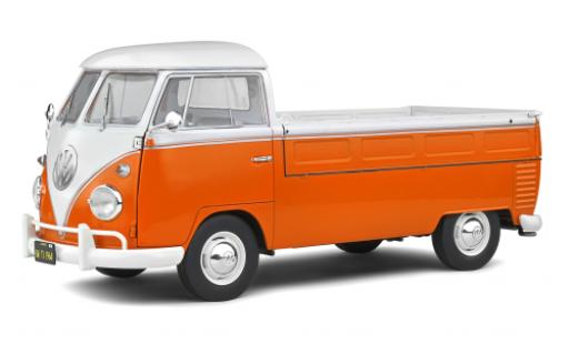 Diecast model cars Volkswagen T1 A flatbed orange/white 1950 1/18 Solido