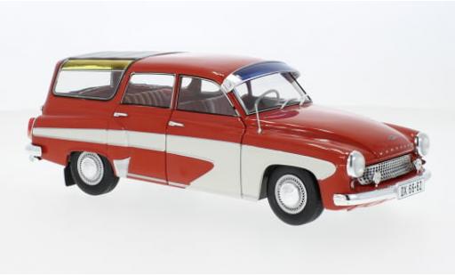 Diecast model cars Wartburg 312 Camping red/white 1965 1/18 Solido