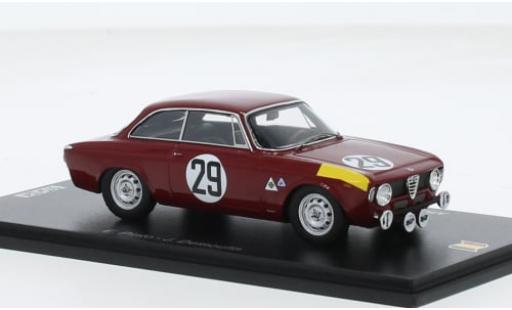 Diecast model cars Alfa Romeo Giulia sprint gta No.29 24h Spa 1966 1/43 Spark
