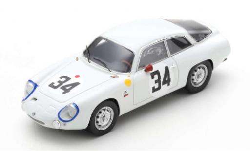 Diecast model cars Alfa Romeo Giulietta sprint zagato Sport No.34 24h Le Mans 1963 G.Sala/R.Rossi 1/43 Spark