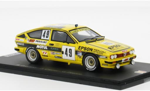 Diecast model cars Alfa Romeo Alfetta gtv V 6 24h Spa 1984 #49 1/43 Spark