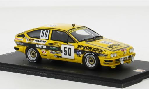 Diecast model cars Alfa Romeo Alfetta gtv6 V6 No.50 Biesse Racing Team 24h Spa 1984 1/43 Spark