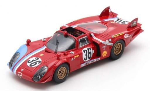 Diecast model cars Alfa Romeo 33.2 prototipo /2 No.36 24h Le Mans 1969 T.Pilette/R.Slotemaker 1/43 Spark