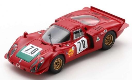 Diecast model cars Alfa Romeo 33.2 prototipo Tipo 33/2 No.70 Autodelta Ronde Cevenole 1969 I.Giunti 1/43 Spark