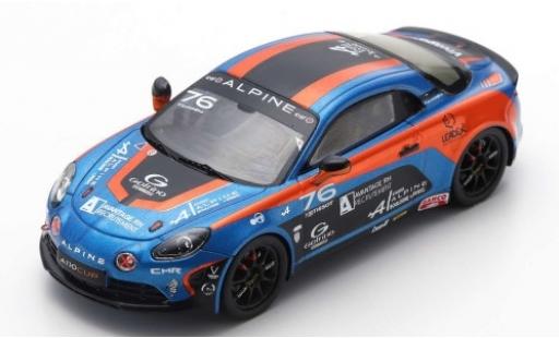 Diecast model cars Alpine A110 cup No.76 Elf Europa 2018 P.Sancinena 1/43 Spark