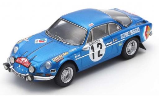 Diecast model cars Alpine A110 rallye No.12 Rally Monte Carlo 1971 B.Darniche/C.Robertet 1/43 Spark