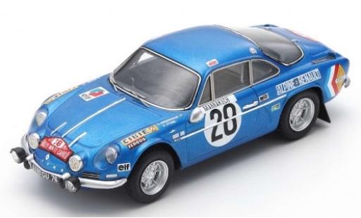 Diecast model cars Alpine A110 rallye No.28 Rally Monte Carlo 1971 O.Andersson/D.Stone 1/43 Spark