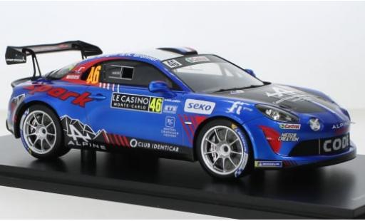 Diecast model cars Alpine A110 rgt Rally No.46 Rally WM Rally Monte Carlo 2022 1/18 Spark