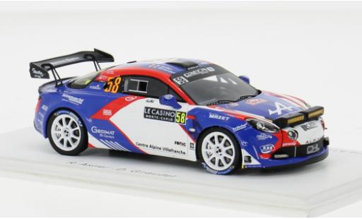 Diecast model cars Alpine A110 rgt Rally No.58 CHL Sport Auto Rally WM Rally Monte Carlo 2024 1/43 Spark