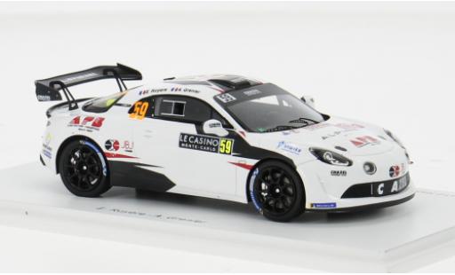 Diecast model cars Alpine A110 rgt Rally No.59 Chazel Technologie Course Rally WM Rally Monte Carlo 2024 1/43 Spark
