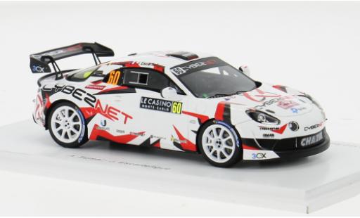 Diecast model cars Alpine A110 rgt Rally No.60 Chazel Technologie Course Rally WM Rally Monte Carlo 2024 1/43 Spark