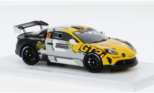 Diecast model cars Alpine A110 rgt Rally No.65 Picard Racing Rally WM Rally Monte Carlo 2023 1/43 Spark
