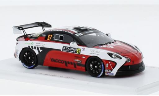 Diecast model cars Alpine A110 rgt Rally No.67 Chazel Technologie Course Rally WM Rally Monte Carlo 2023 1/43 Spark