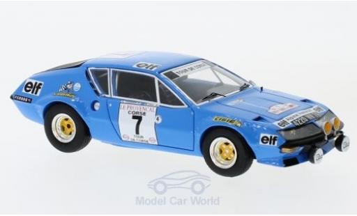 Diecast model cars Alpine A310 rallye No.7 Rally WM Rally Tour de Corse 1974 J-L.Therier/N.Vial 1/43 Spark