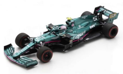 Diecast model cars Aston Martin AMR21 f1 1 No.5 Cognizant Team Cognizant formula 1 GP Azerbaijan 2021 with Pit Board S.Vettel 1/43 Spark