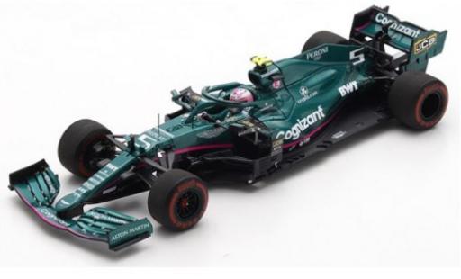 Diecast model cars Aston Martin AMR21 f1 1 No.5 Cognizant Team Cognizant formula 1 GP Bahrain 2021 S.Vettel 1/43 Spark