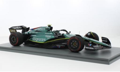 Diecast model cars Aston Martin AMR23 f1 3 No.14 Aramco Cognizant Team Cognizant formula 1 GP Gro&Atilde;�britannien 2023 1/18 Spark