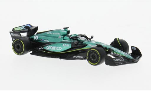 Diecast model cars Aston Martin AMR24 f1 4 No.18 Aramco Team Aramco formula 1 2024 1/64 Spark