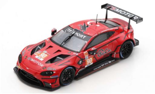 Diecast model cars Aston Martin Vantage coupe AMR No.90 TF Sport 24h Le Mans 2020 J.Adam/C.Eastwood/S.Yoluc 1/43 Spark