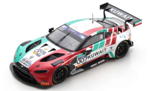 Diecast model cars Aston Martin Vantage gt3 No.007 Team Kuwait FIA Motorsport Games GT Cup Vallelunga 2019 K.Al Mudhaf/Z.Ashkanani 1/43 Spark