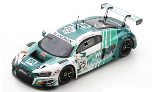 Diecast model cars Audi R8 lms GT3 No.129 Montaplast by Land-Motorsport 24h Spa 2019 C.Mies/R.Feller/J.Green 1/43 Spark