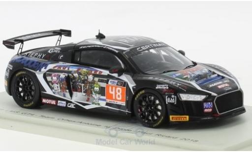 Diecast model cars Audi R8 lms GT4 No.48 Team Orhes/Antoine le Pilote Paul Ricard 2018 O.Pernaut/P.Marie 1/43 Spark
